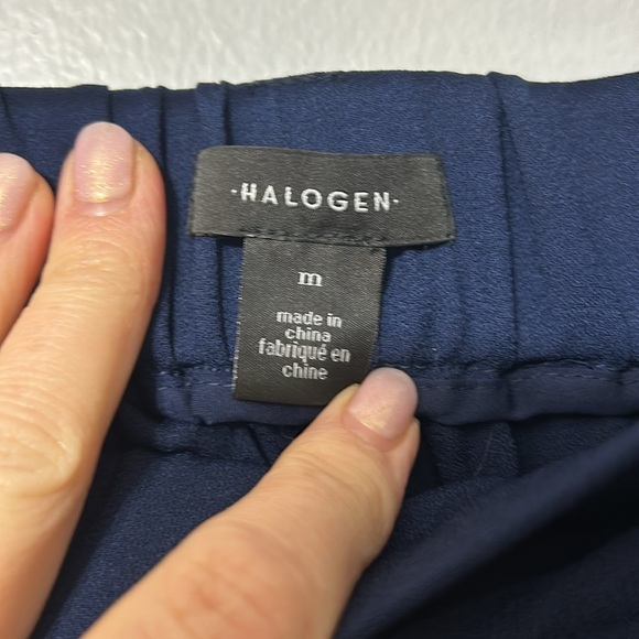 Halogen Blue Wide Leg Cropped Dress Pants Size Medium - Picture 3 of 4